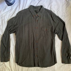 Men’s J. Crew Size XL Dark Gray Button Down Brushed Twill Long Sleeve Shirt